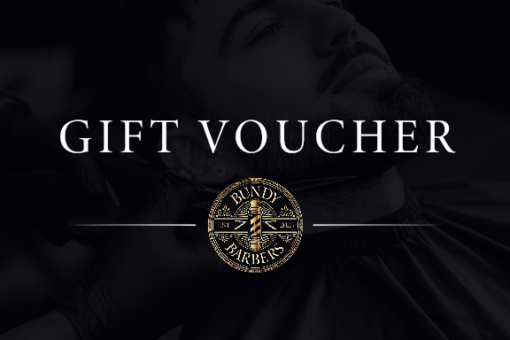 Gift voucher artwork for Bundy Barbers